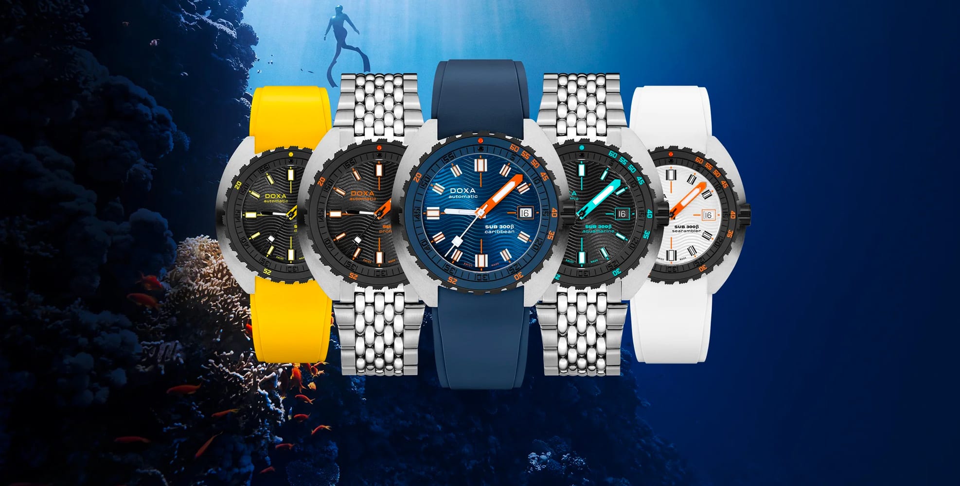 King Tide Watch - Tide Indicator Watch with Blue Dial Green Dive